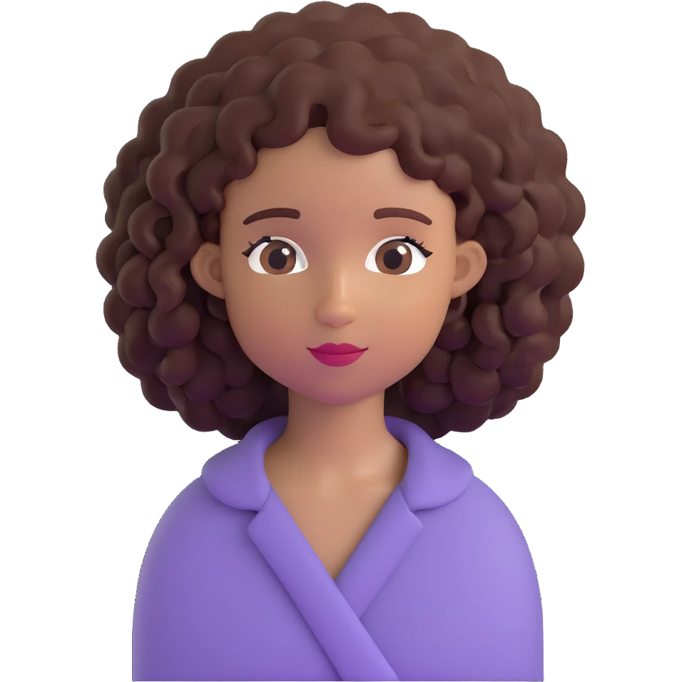 pretty black girl with curly hair emoji
