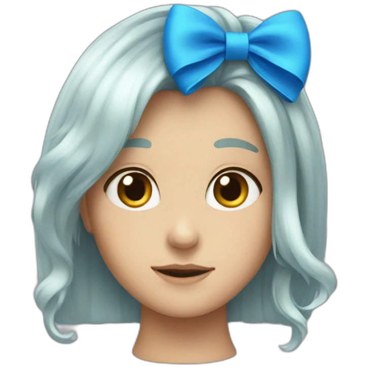 Blue bow emoji