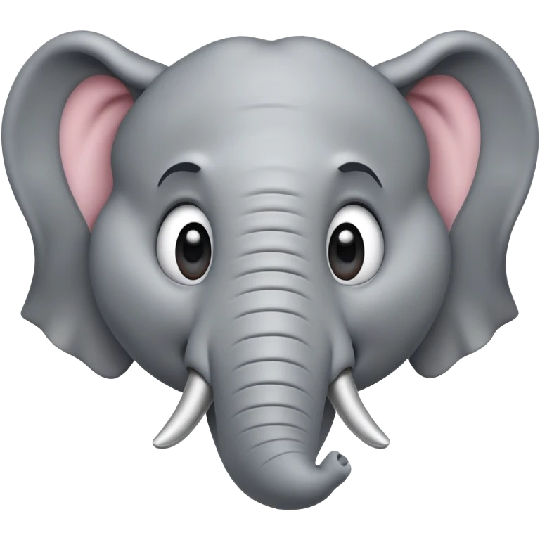 cinematic-comical-elephant-portrait-emoji,-head-tilted-dramatically-with-an-exaggeratedly-amused-expression,-featuring-a-striking-gray-hide-with-whimsical-wrinkles-and-wide,-expressive-eyes-full-of-playful-disbelief,-simplified, zoomed out to show shoulders emoji