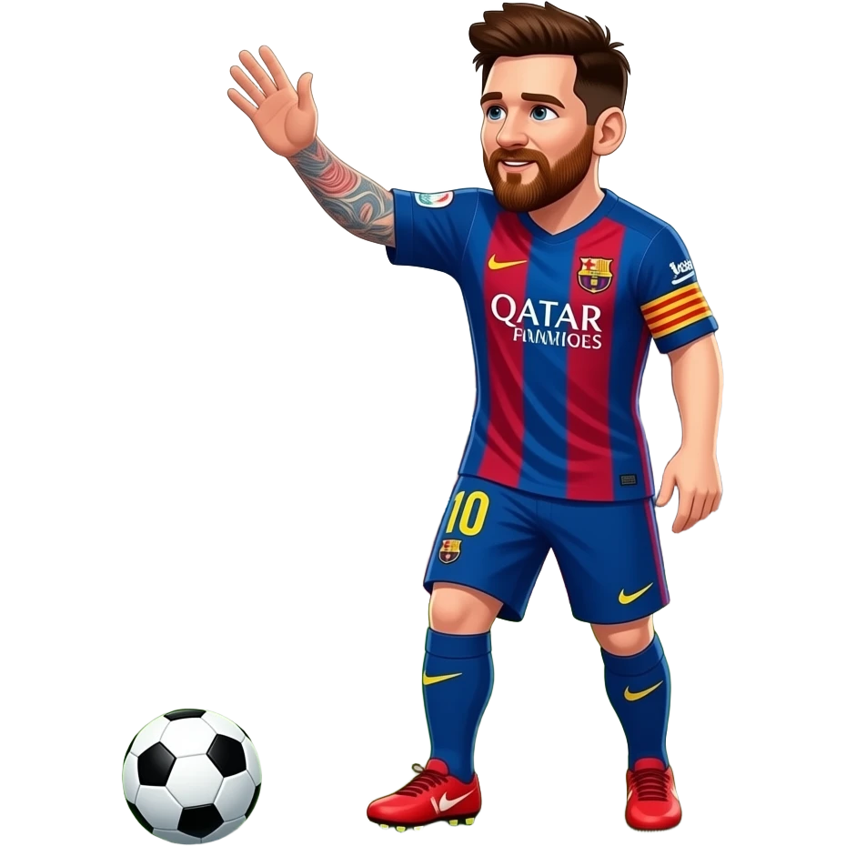 Messi getting booed at his soccer game emoji
