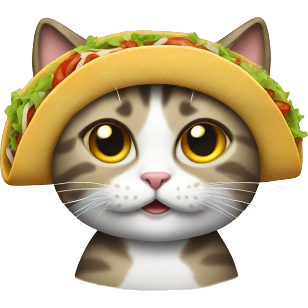 Cat with taco emoji