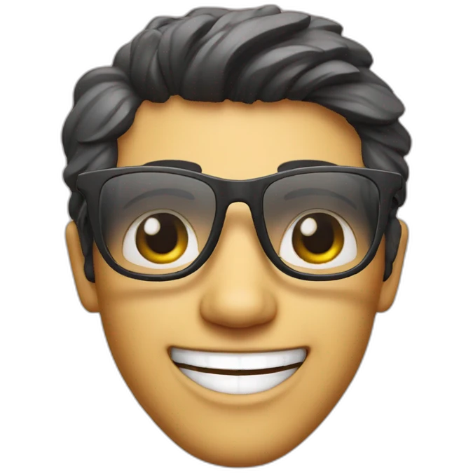 HongKong guy glasses sunny smile emoji