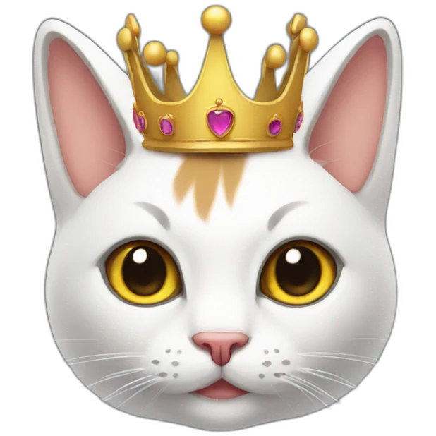 Cat with crown emoji