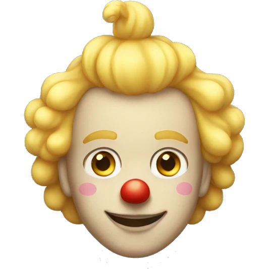21 year old blonde male clown emoji