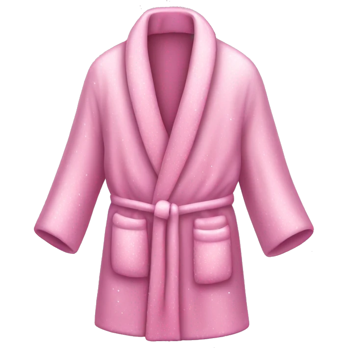 Sparkly light pink robe emoji