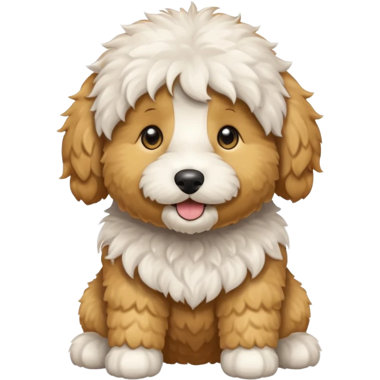 Can you make me an emoji of an all white mini golden-doodle  emoji