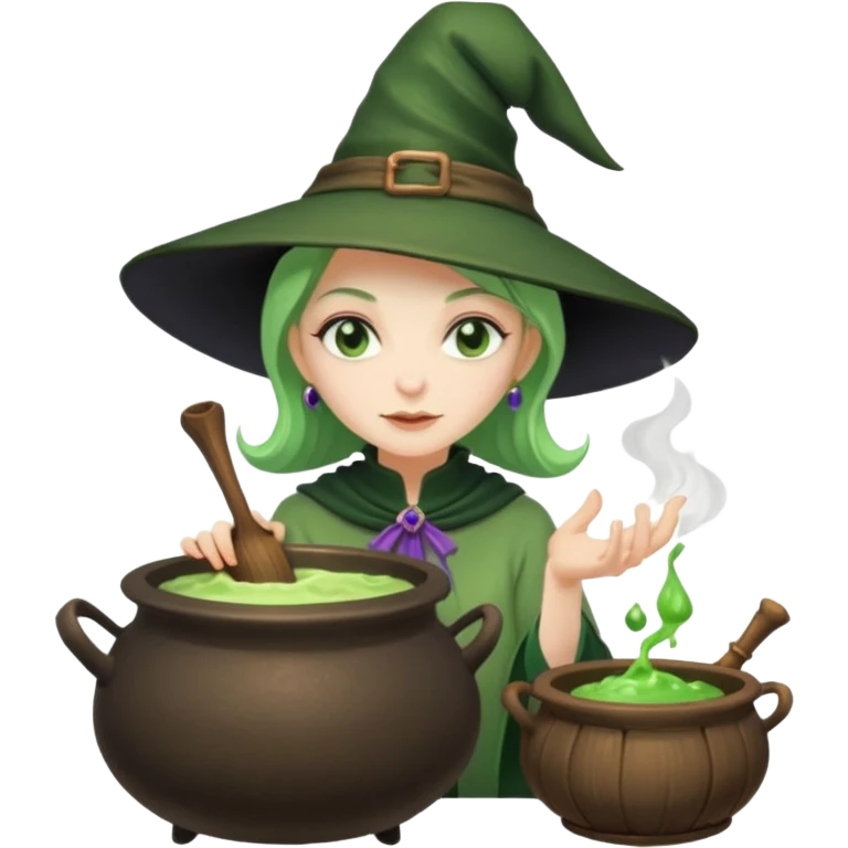 green witch cooking potion emoji