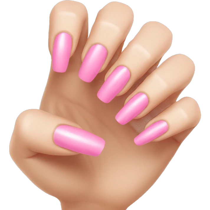 long pink nails emoji