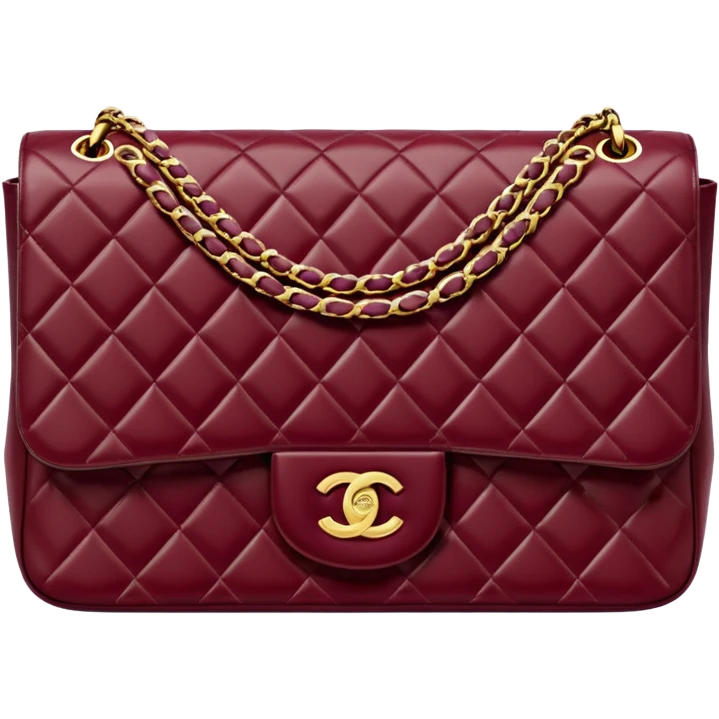 chanel maroon bag emoji