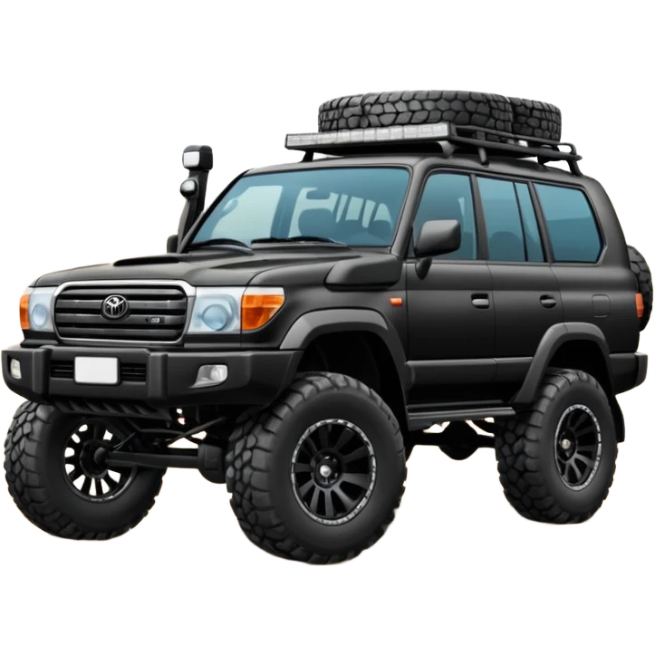 Toyota landcr new model black color modified emoji
