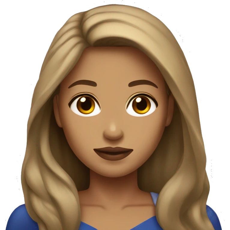 Superwoman light skin brown long hair brown eyes  emoji