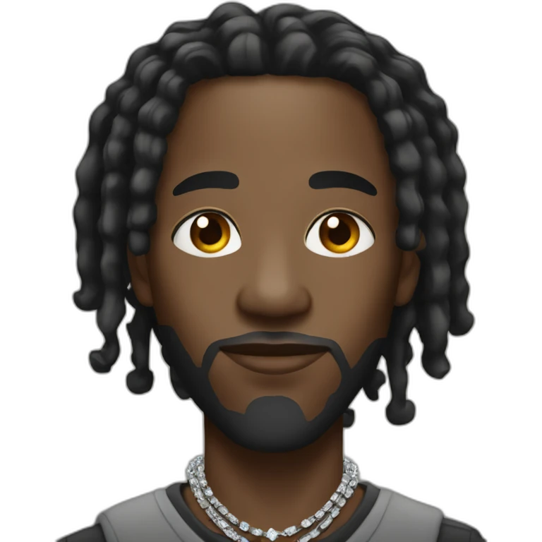 Black man with short dreadlocks and big diamond chains  emoji