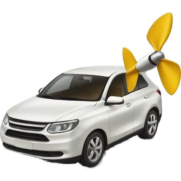 Car with  propeller  emoji