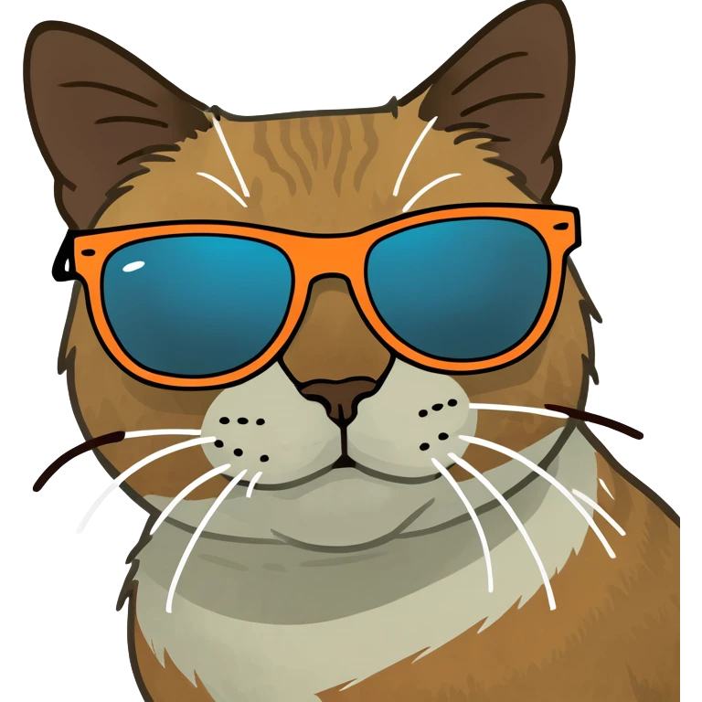 Cat with sunglasses emoji
