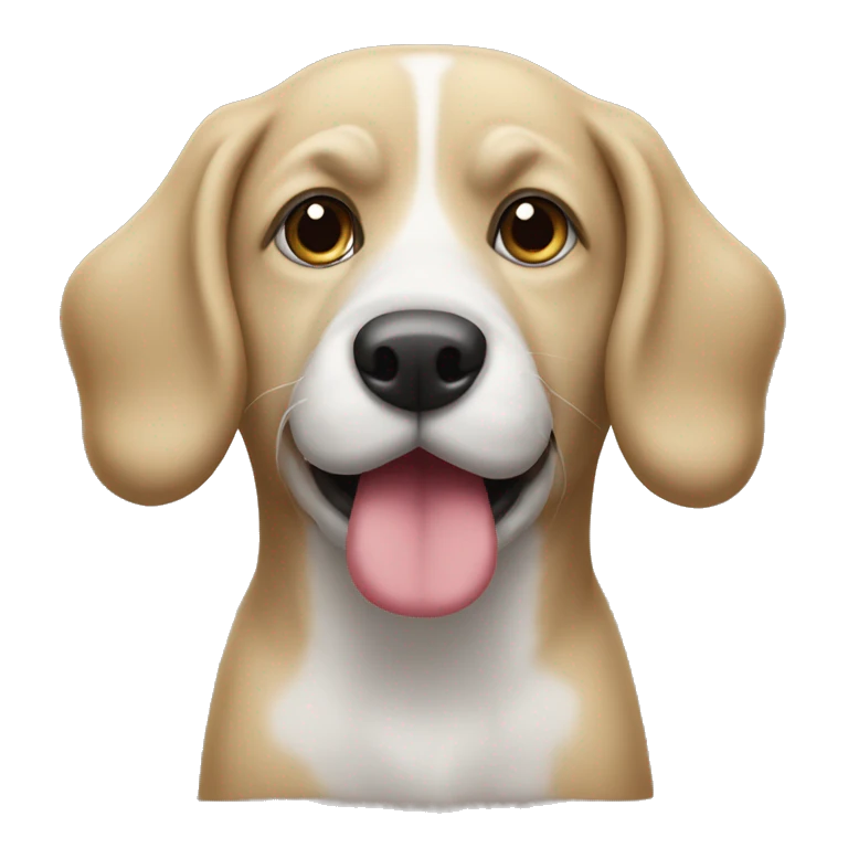 Un perro con bigote  emoji