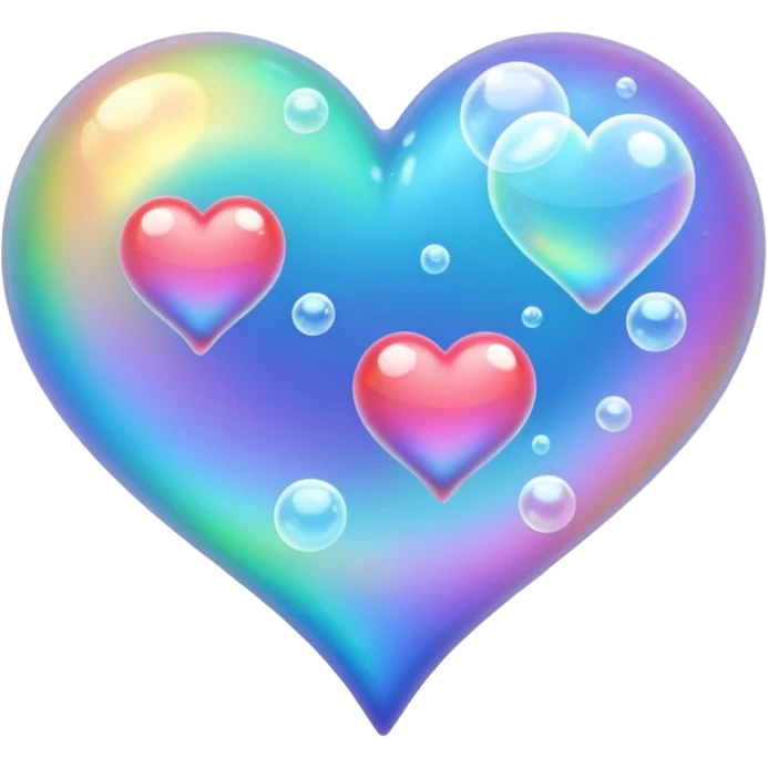 trail of bubbles no faces in heart  emoji