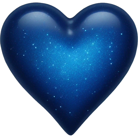 Dark blue heart with sparkles  emoji