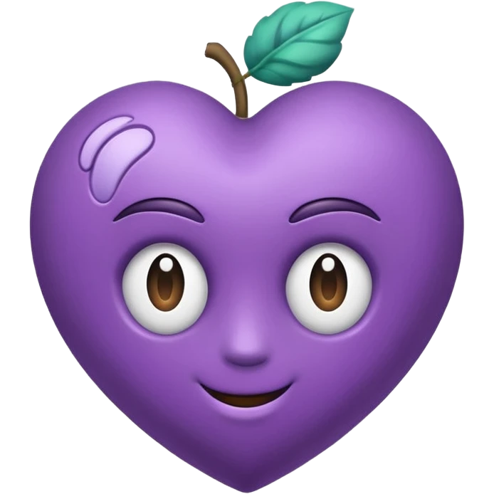 Coração roxo com chama lilás  emoji