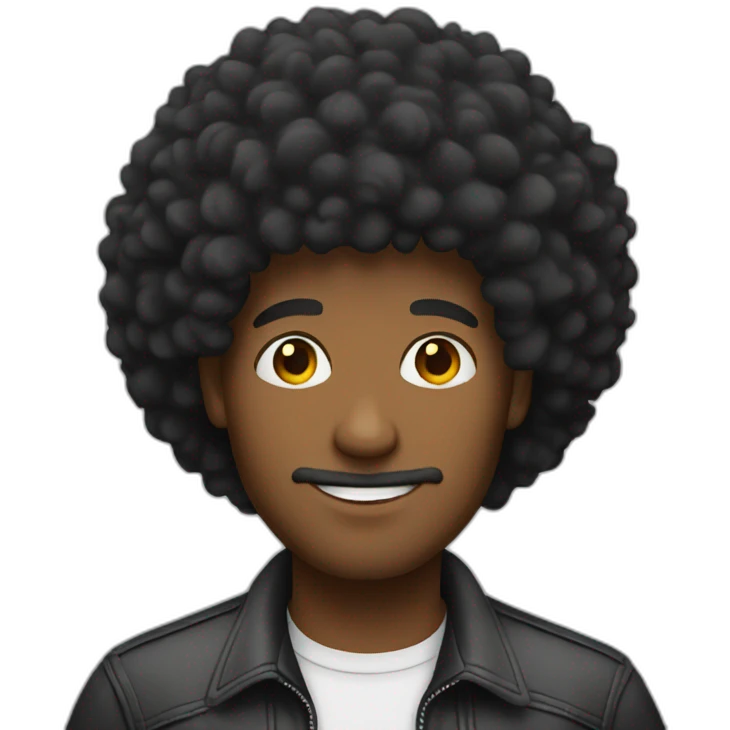 Guy with afro emoji