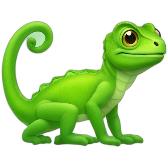 caméléon vert emoji