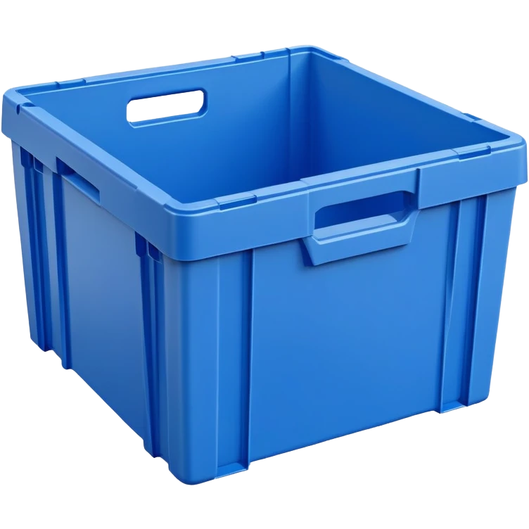 stackable plastic box euro blue emoji