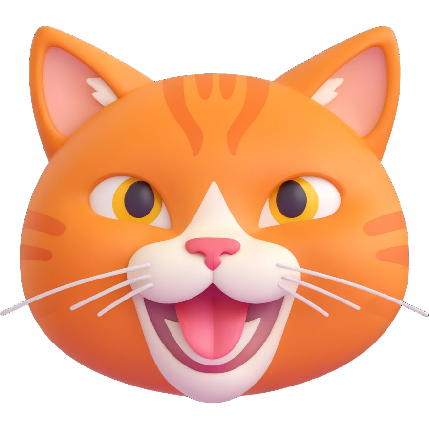 orange cat face winking emoji