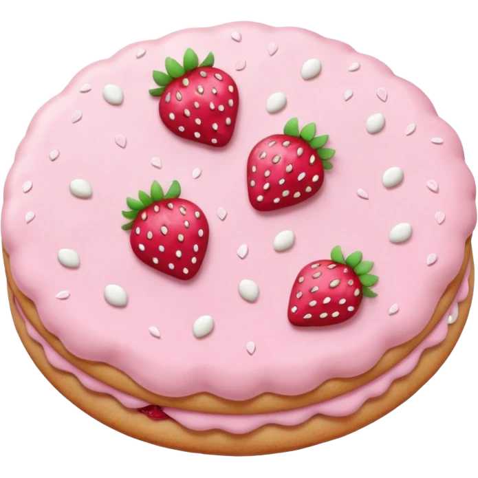 Strawberry cookie emoji