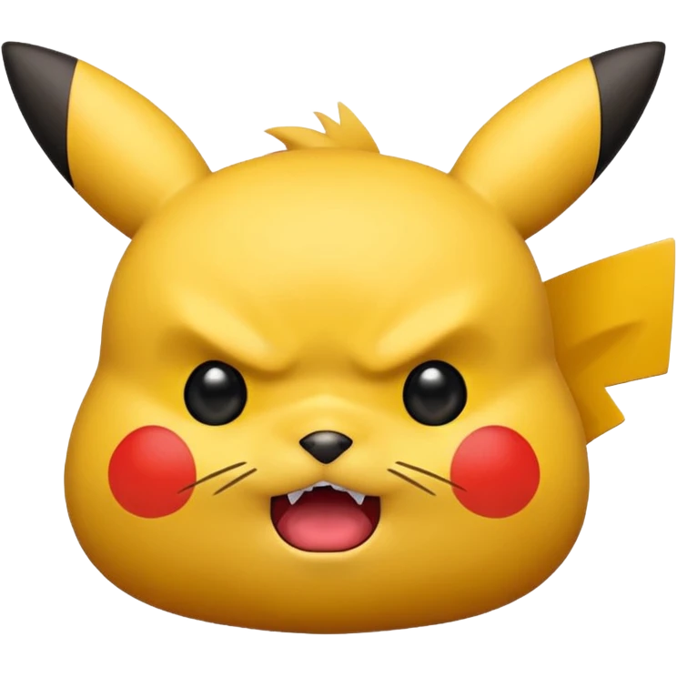 Pikachu angry emoji