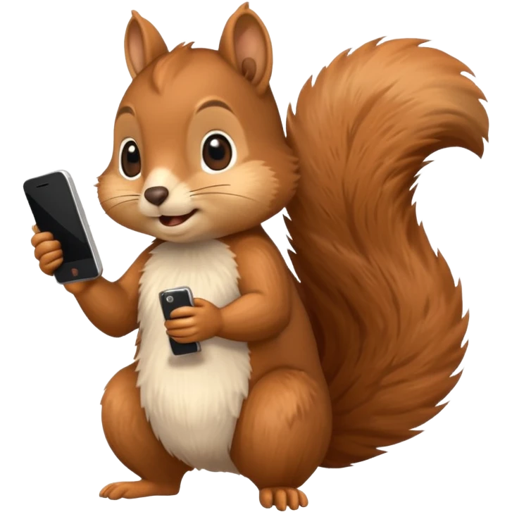 squirrel chatting on a phone emoji