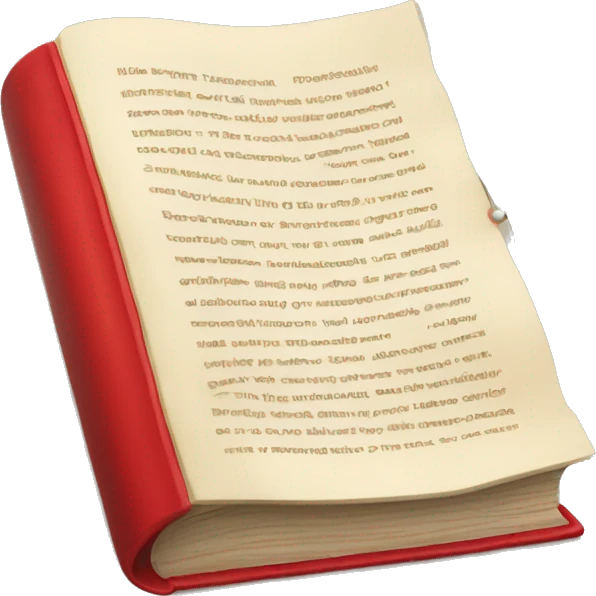 red pin in an open book emoji