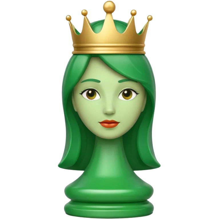 green chess queen piece emoji