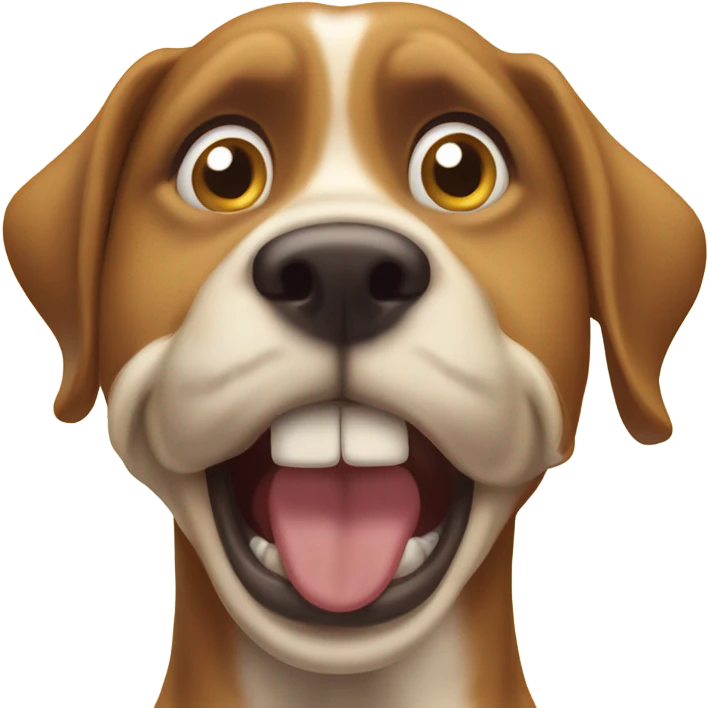 Dog screaming  emoji