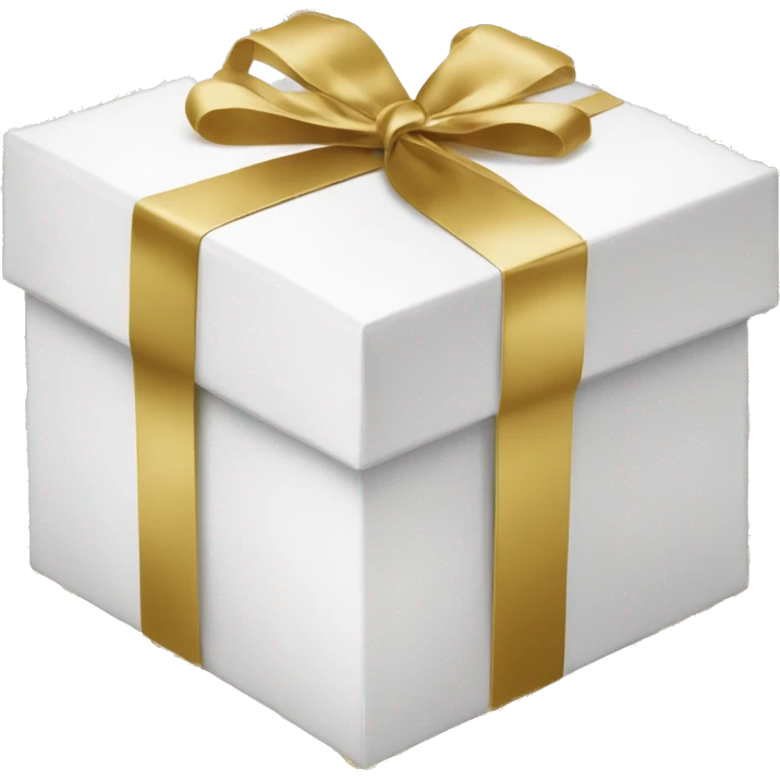 Dior logo white and gold gift box emoji