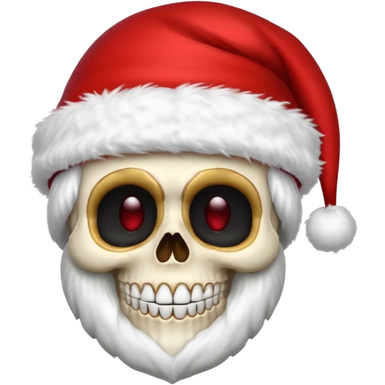 Skull with a santa hat emoji