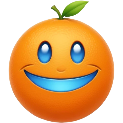 Orange with blue anti symbol emoji
