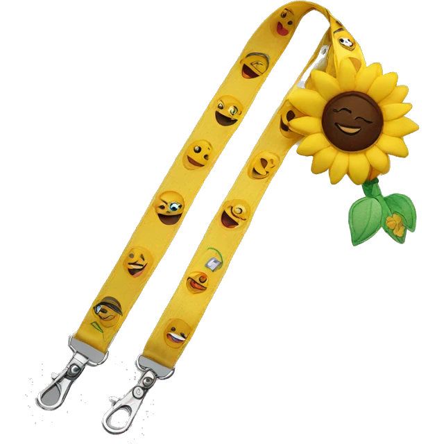 Sunflower lanyard emoji