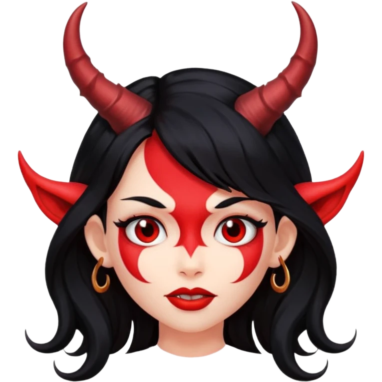 long hair devil girl emoji
