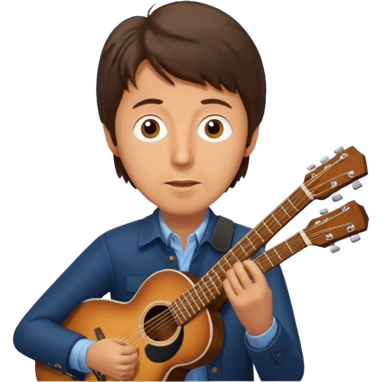 Paul McCartney playing guitar emoji