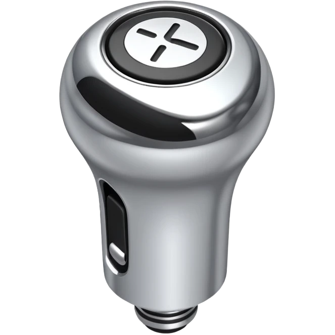 car gear shift stick with R for reverse highlighted emoji