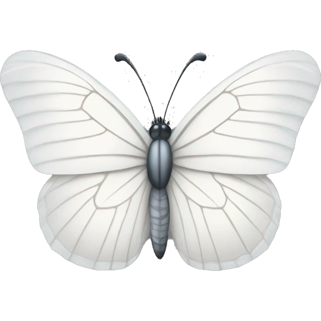 All White butterfly emoji