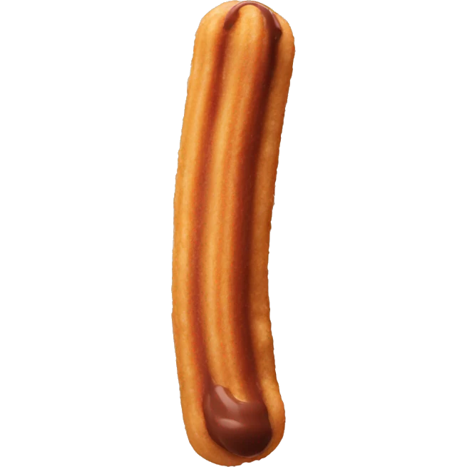 Chocolate dipped churro emoji