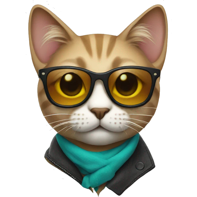Cat with sunglasses emoji