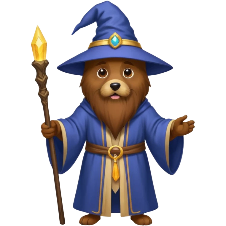 Dog wizard emoji