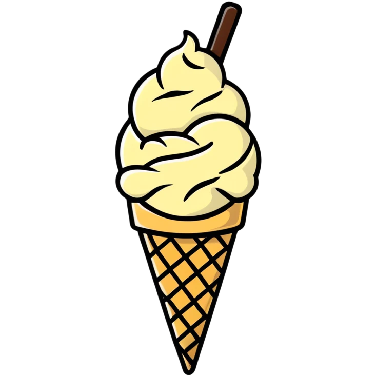 helado granizado, vanilla ice cream with small crunchy ice pieces or chocolate chips emoji