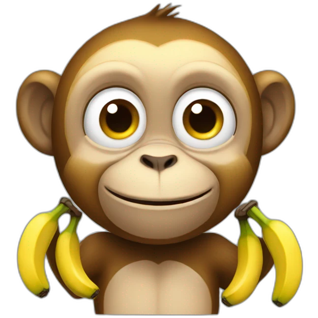 monkey with bananas emoji
