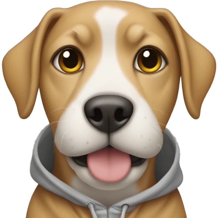 dog wearing a hoodie  emoji