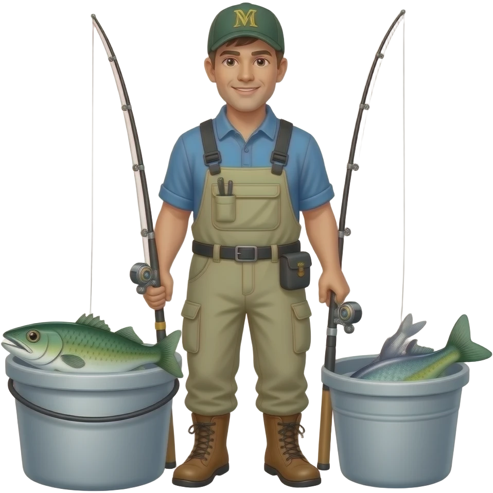 pro fishermen with all the new  gear emoji