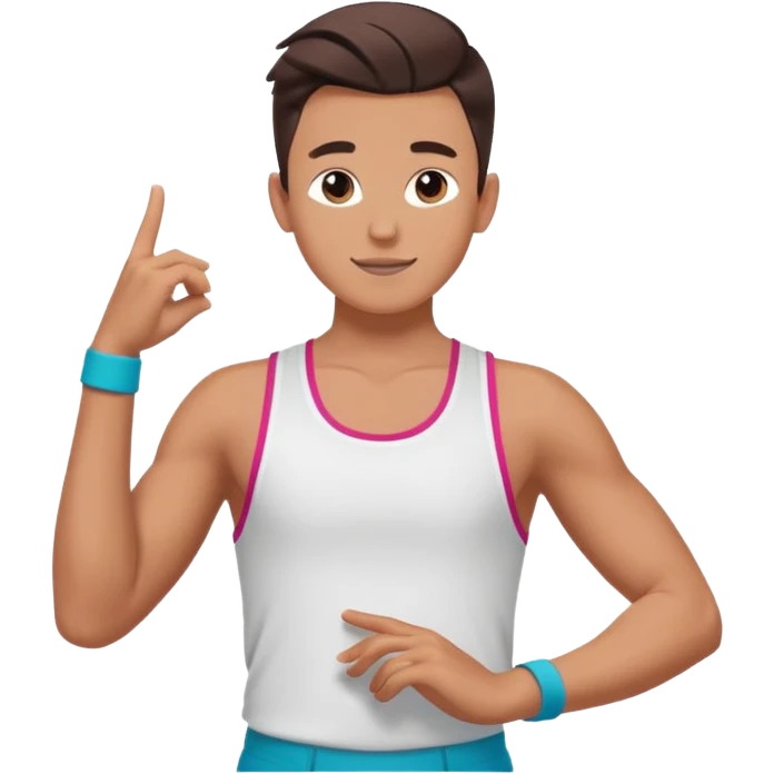 boy tiktok dance half body no tiktok logo emoji