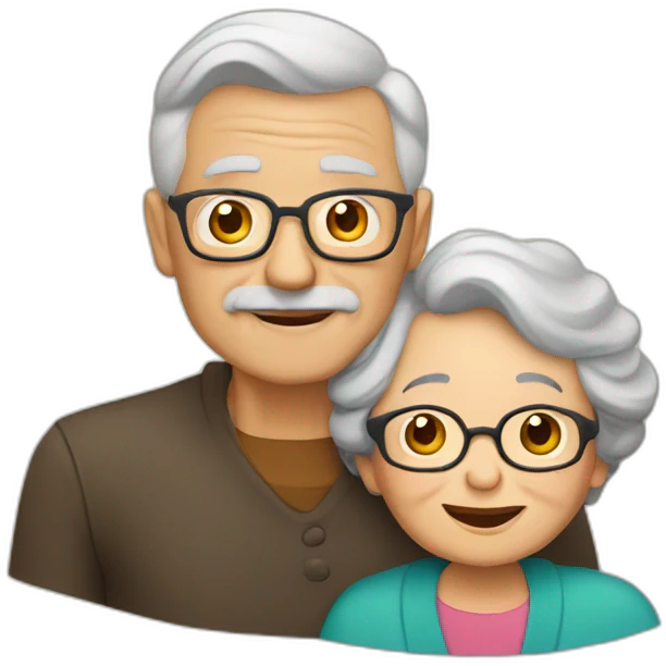 abuelo con abuela emoji