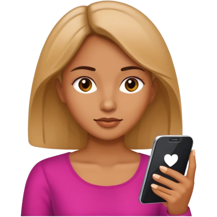 woman looking at phone emoji